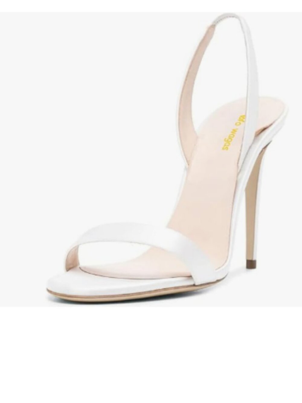 Wo Wagas White Sexy Super High Heel Slingback Sandals Open Toe Slip On Shoes